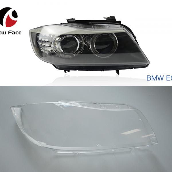 BMW 3-series E90 E91 2005-2008 Headlight Lens Clear Shell Cover Overlays 