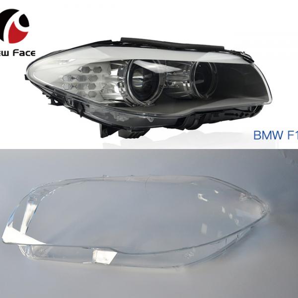 Car Headlight Cover Lamp Lens Right+Left Fit for BMW 5 Series F10 LCI 2010-2014