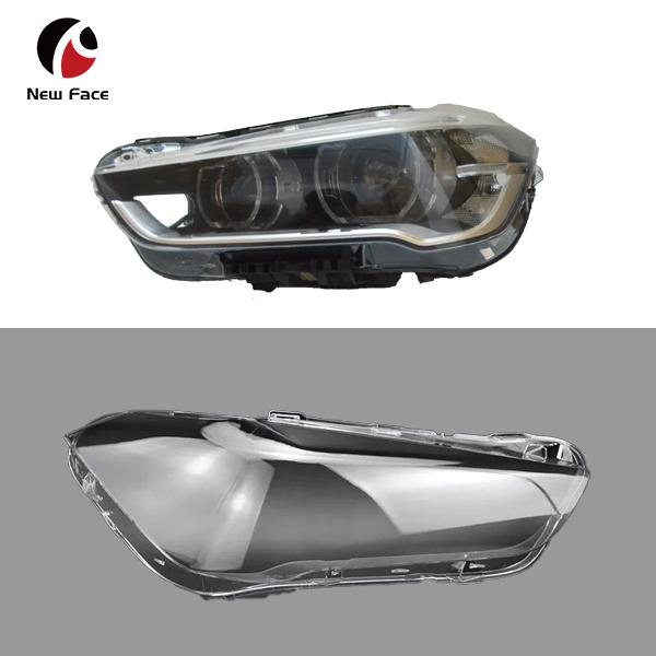 For BMW F48 F49 Headlight Lens Cover 16-18 4doors Headlamp Glass Lens Cover