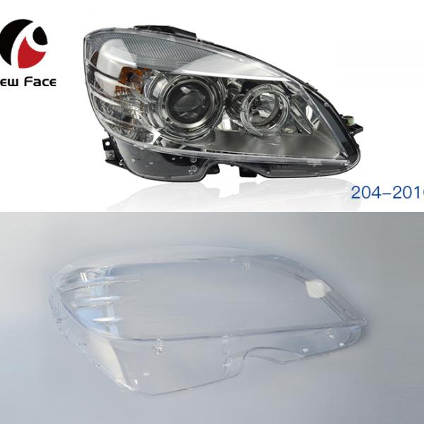 Mercedes C W204 (09-11) OEM Headlight Glass Headlamp Lens Plastic Cover 