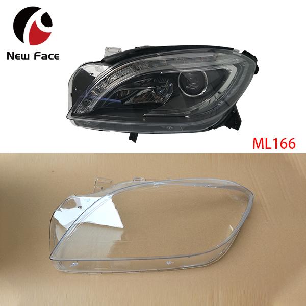 Headlight Glass Lens Cover Headlamp Shell Fit For Benz W166 ML350 2012-2016
